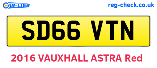 SD66VTN are the vehicle registration plates.