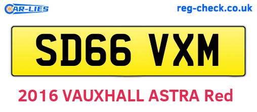 SD66VXM are the vehicle registration plates.