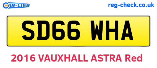 SD66WHA are the vehicle registration plates.