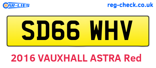 SD66WHV are the vehicle registration plates.