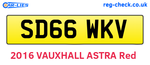 SD66WKV are the vehicle registration plates.