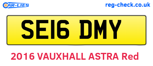 SE16DMY are the vehicle registration plates.