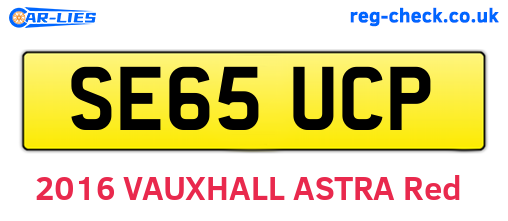 SE65UCP are the vehicle registration plates.
