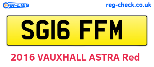 SG16FFM are the vehicle registration plates.