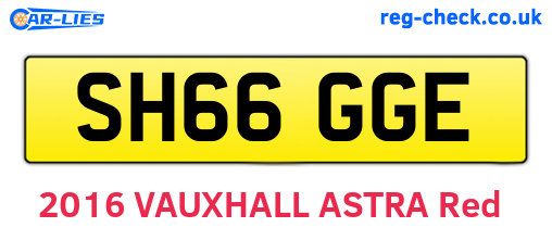 SH66GGE are the vehicle registration plates.