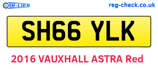 SH66YLK are the vehicle registration plates.