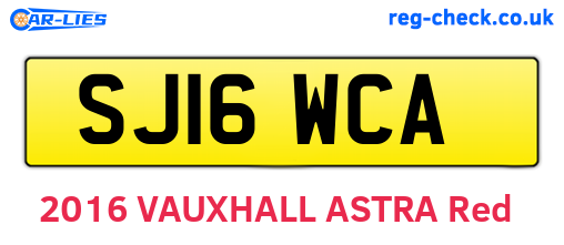 SJ16WCA are the vehicle registration plates.