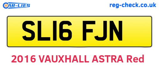 SL16FJN are the vehicle registration plates.