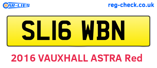 SL16WBN are the vehicle registration plates.