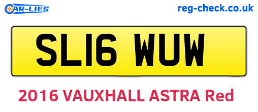 SL16WUW are the vehicle registration plates.