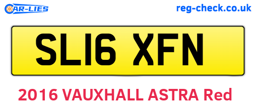 SL16XFN are the vehicle registration plates.