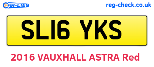 SL16YKS are the vehicle registration plates.