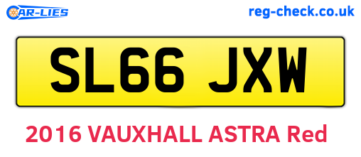 SL66JXW are the vehicle registration plates.