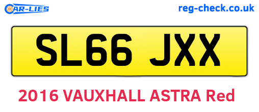 SL66JXX are the vehicle registration plates.