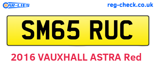SM65RUC are the vehicle registration plates.