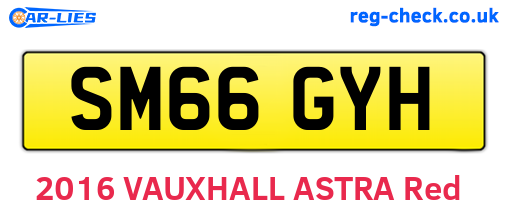 SM66GYH are the vehicle registration plates.