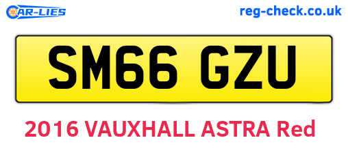 SM66GZU are the vehicle registration plates.