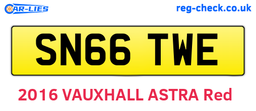 SN66TWE are the vehicle registration plates.