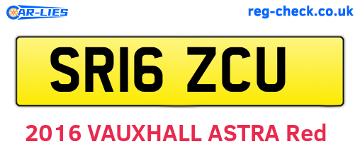 SR16ZCU are the vehicle registration plates.