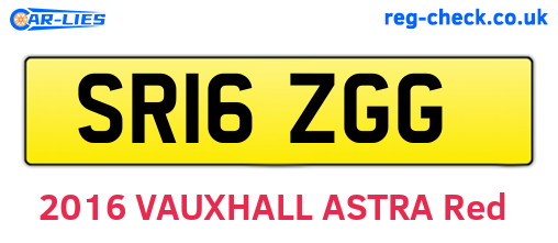 SR16ZGG are the vehicle registration plates.