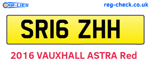 SR16ZHH are the vehicle registration plates.
