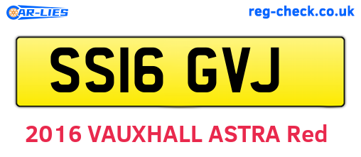 SS16GVJ are the vehicle registration plates.