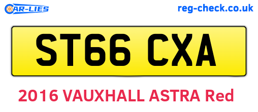 ST66CXA are the vehicle registration plates.