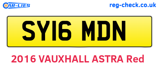 SY16MDN are the vehicle registration plates.