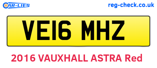 VE16MHZ are the vehicle registration plates.