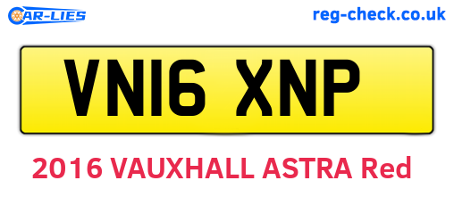 VN16XNP are the vehicle registration plates.