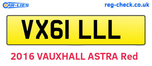 VX61LLL are the vehicle registration plates.