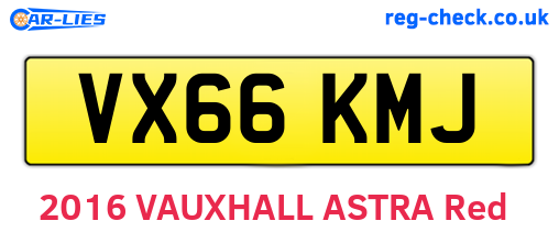 VX66KMJ are the vehicle registration plates.
