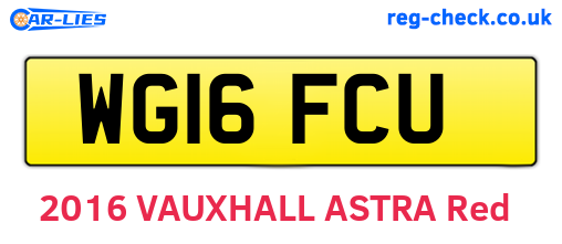 WG16FCU are the vehicle registration plates.
