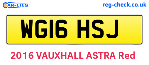 WG16HSJ are the vehicle registration plates.