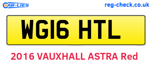 WG16HTL are the vehicle registration plates.