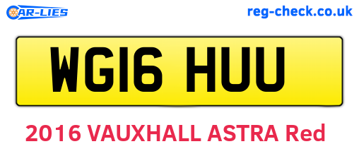 WG16HUU are the vehicle registration plates.