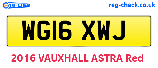 WG16XWJ are the vehicle registration plates.
