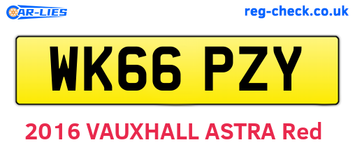 WK66PZY are the vehicle registration plates.