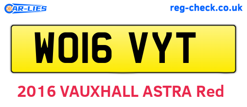 WO16VYT are the vehicle registration plates.
