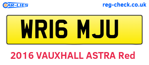 WR16MJU are the vehicle registration plates.