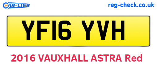 YF16YVH are the vehicle registration plates.