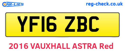 YF16ZBC are the vehicle registration plates.