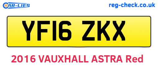 YF16ZKX are the vehicle registration plates.