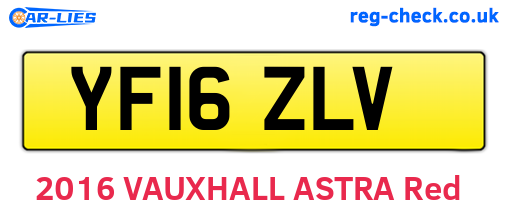 YF16ZLV are the vehicle registration plates.