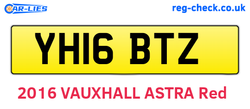 YH16BTZ are the vehicle registration plates.