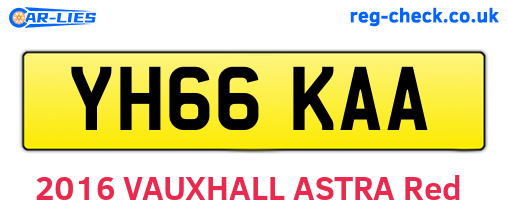 YH66KAA are the vehicle registration plates.