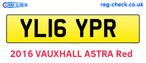 YL16YPR are the vehicle registration plates.