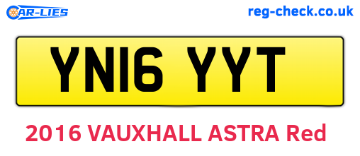 YN16YYT are the vehicle registration plates.