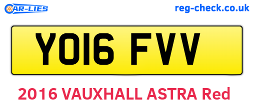 YO16FVV are the vehicle registration plates.