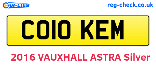 CO10KEM are the vehicle registration plates.